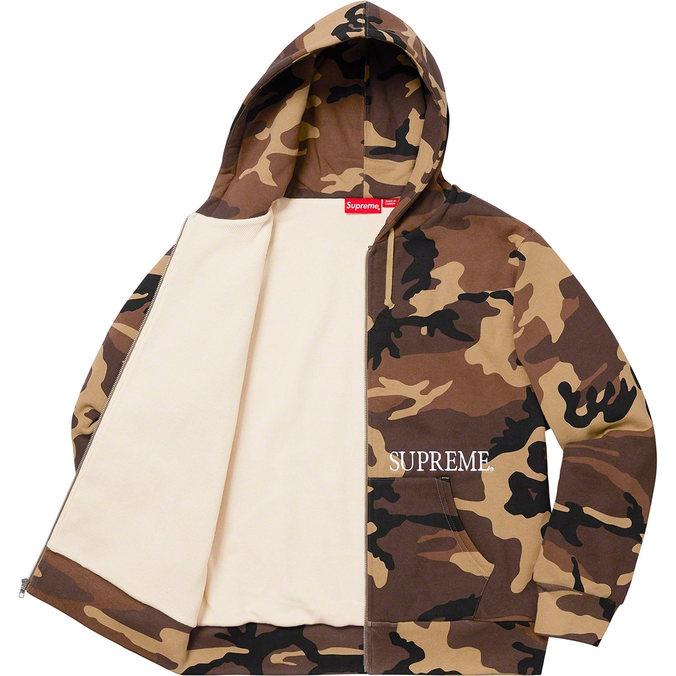 Thermal Zip Up Hooded Sweatshirt view 9